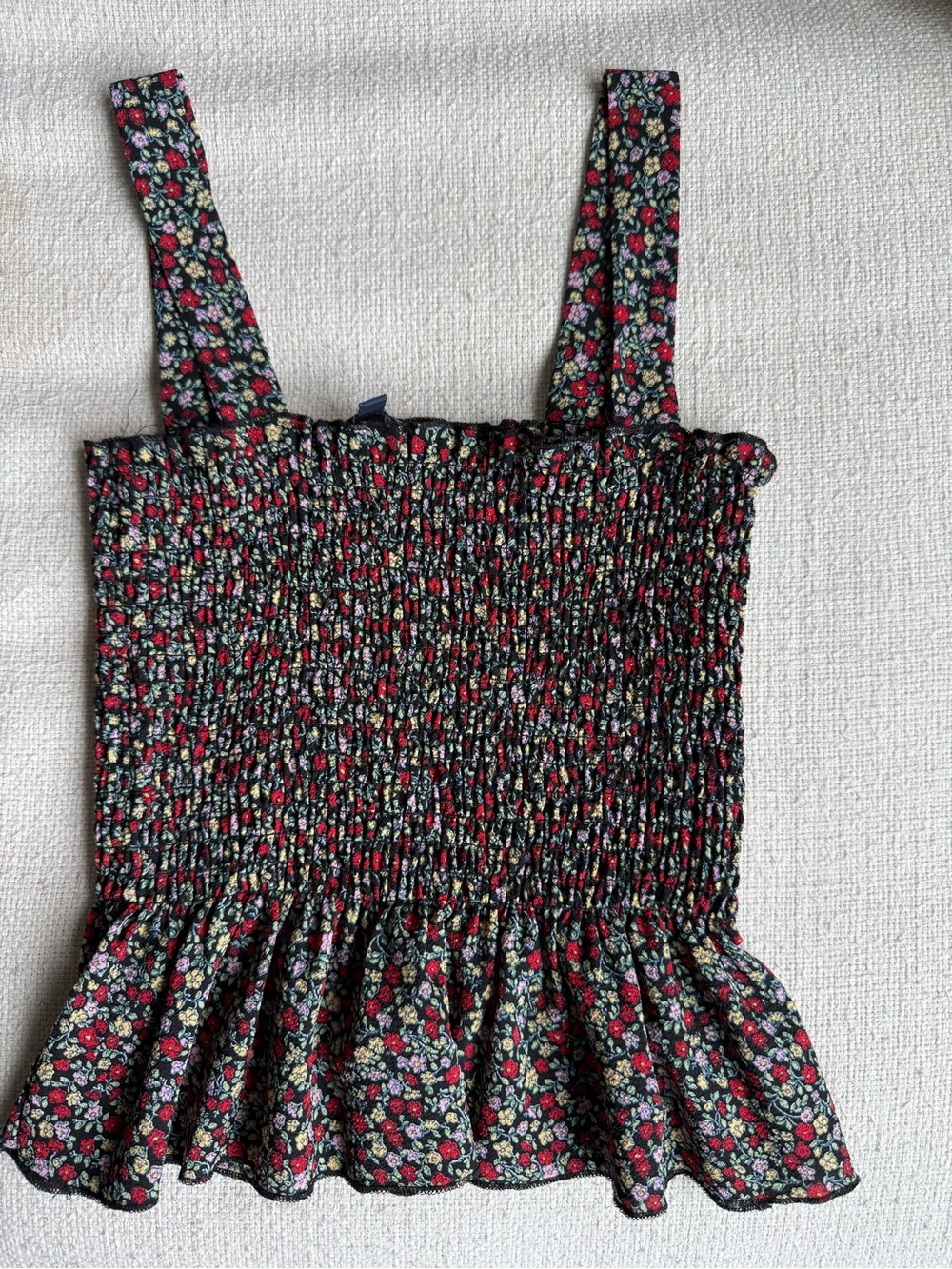 Floral Smocked Tank Top